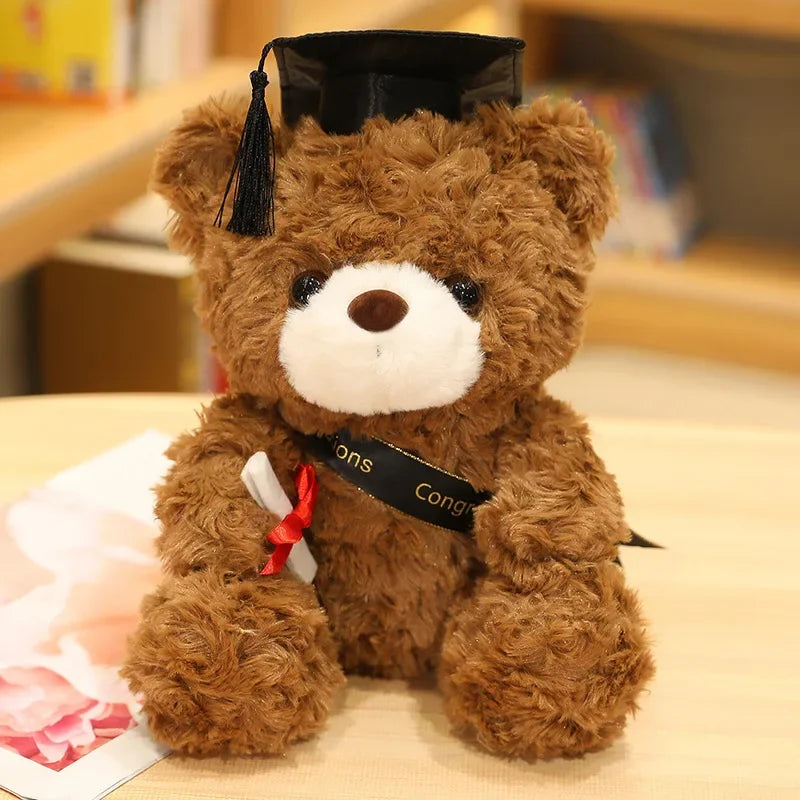 Geslaagd Teddybeer met Afstudeerhoedje 23 en 28 cm