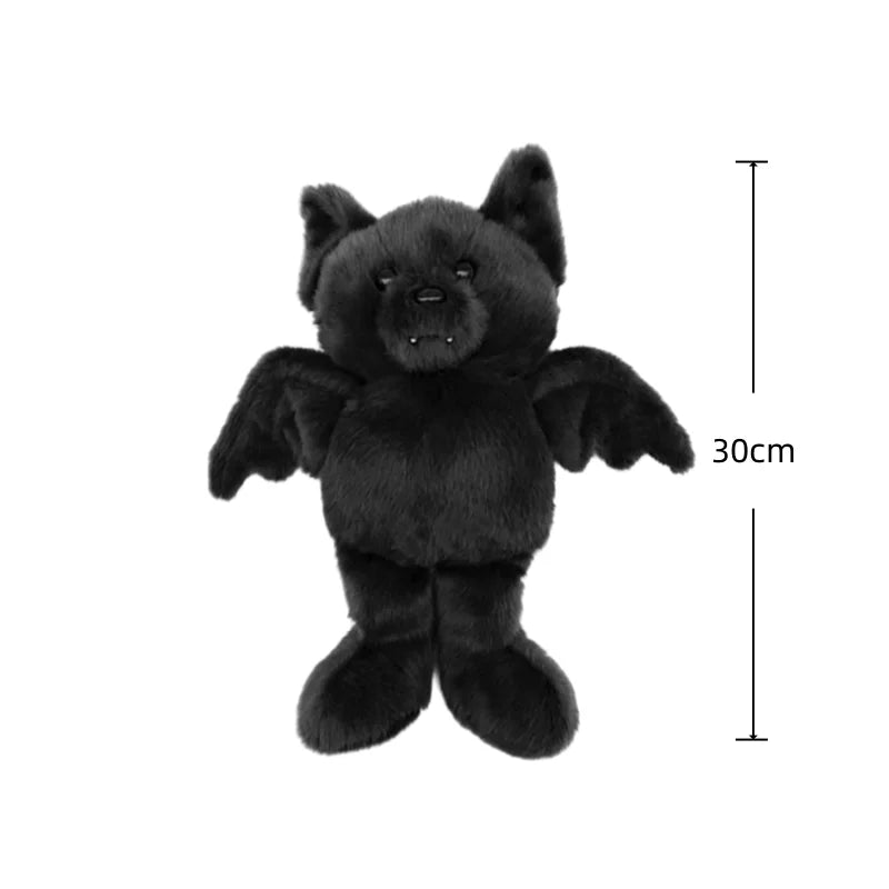 Zwarte Vleermuis Knuffel 30 cm | Halloween Beer Vleermuis