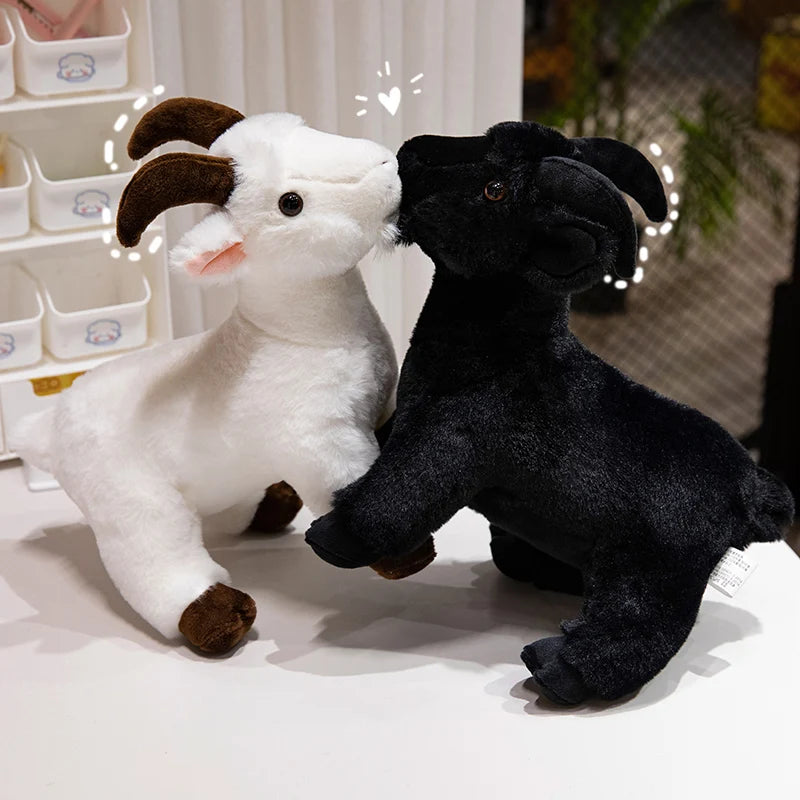 Realistische Witte Geit Knuffel