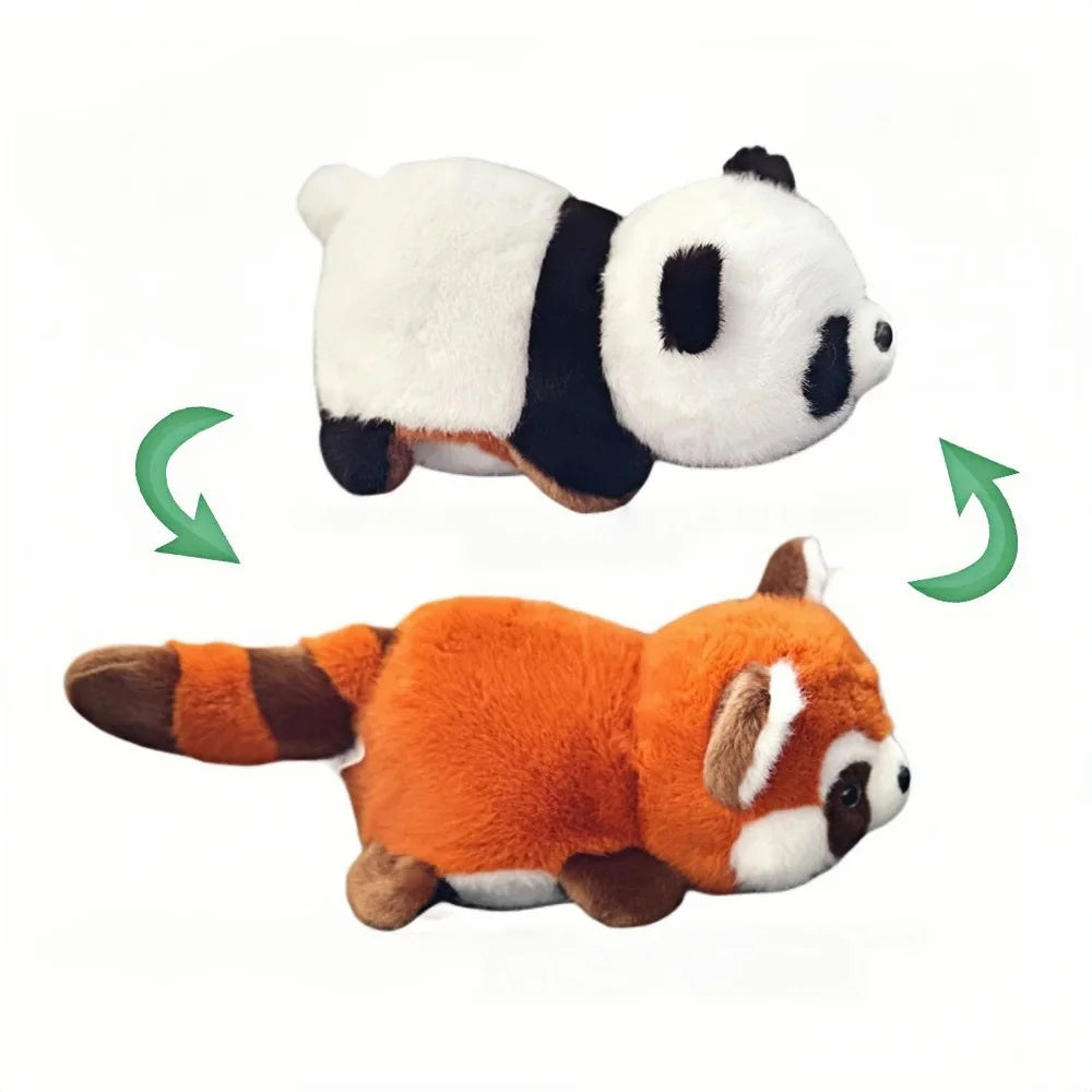 Omkeerbare Panda en Rode Panda Knuffel