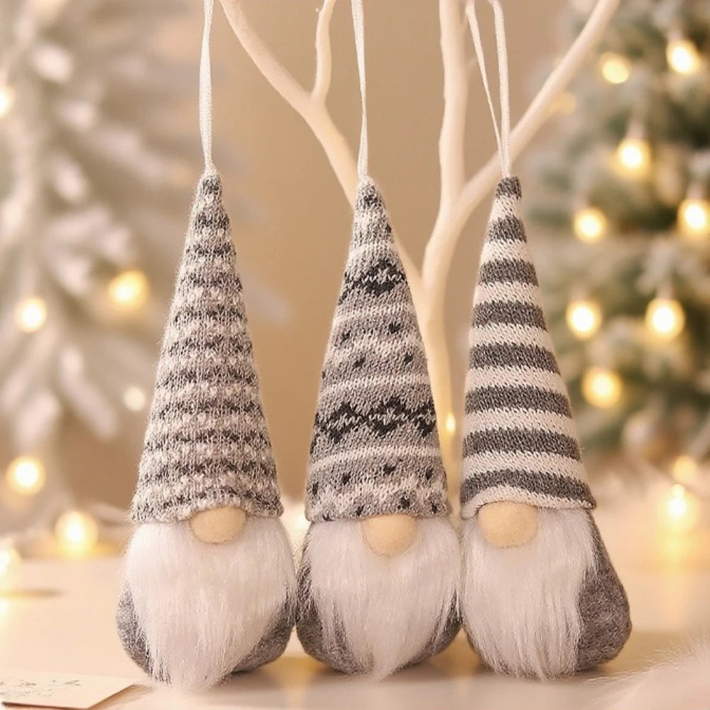 Kerst Kabouters Set van 3 | Pluche Gnomen Decoratie