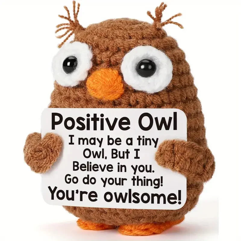 Gehaakte Uil met Positief Kaartje