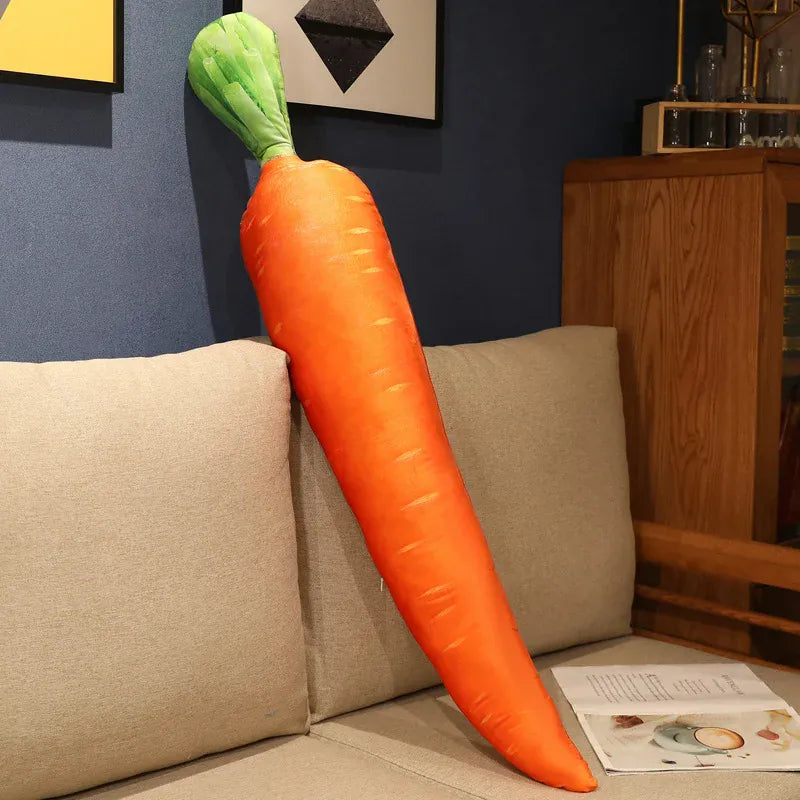 Groente Knuffelkussen | Tomaat, Broccoli, Wortel en Meer De Knuffel Wortel 110 x 20 cm