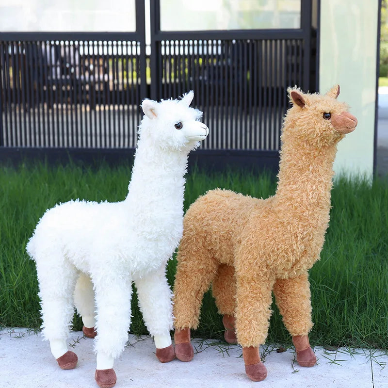 Realistische Alpaca Knuffel 38 tot 80 cm