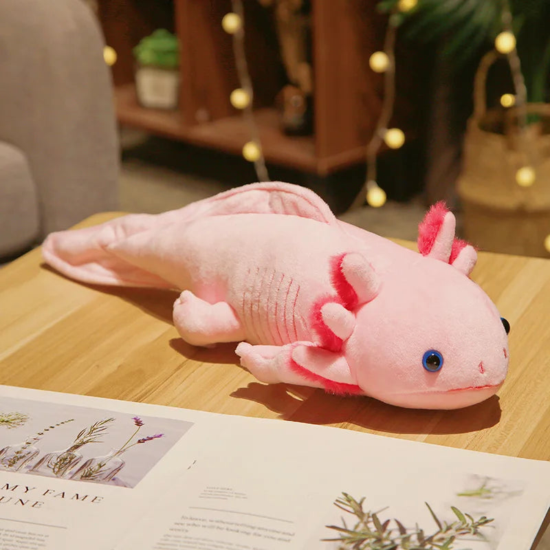 Axolotl Knuffel 45 cm | Realistische Mexicaanse Salamander