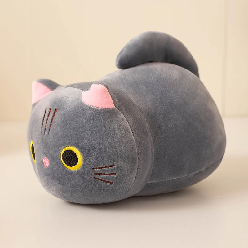 Kat Knuffel 22 cm | Zwart, Wit, Grijs of Oranje Poesje