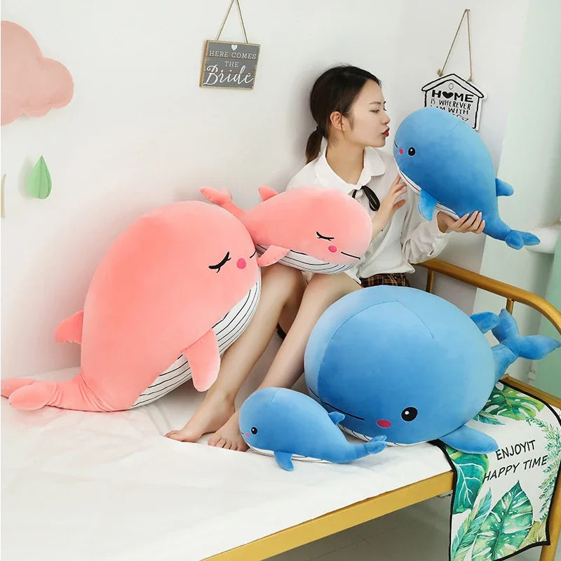Walvis Knuffelkussen 35 en 50 cm