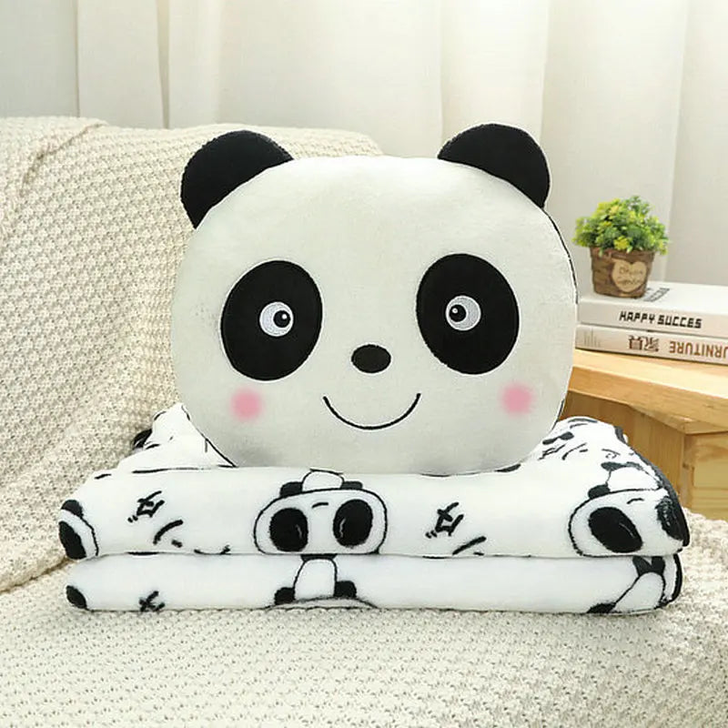 Slapende Panda Knuffel met Deken | 3 Gezichtjes