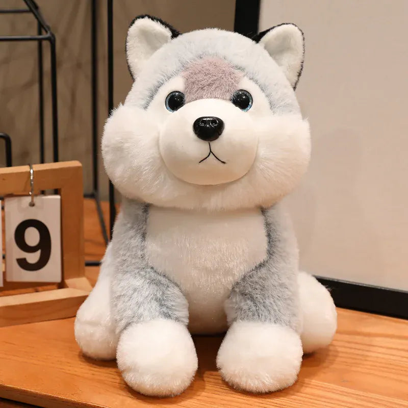 Zachte Hond Knuffel 26 cm | Husky en Teddy Hond in 4 Modellen De Knuffel Husky