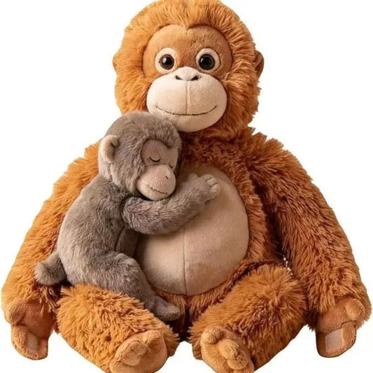 Aap Mama met Baby Knuffel 60 cm