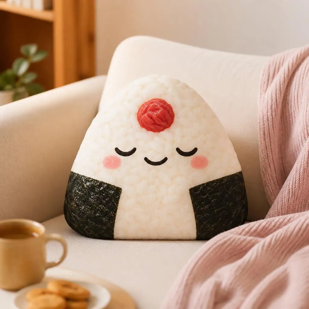 Onigiri Rijstbal Knuffelkussen | Japanse Sushi Kussen