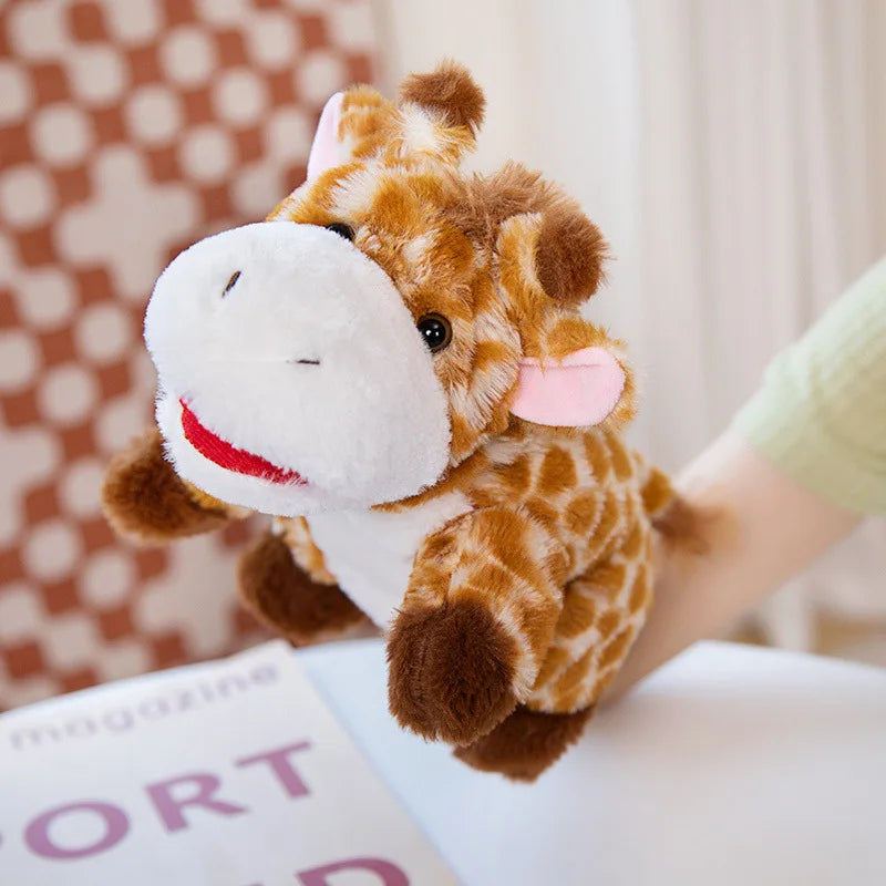 Dieren Handpop 25 cm | Leeuw, Tijger, Olifant, Aap of Giraf