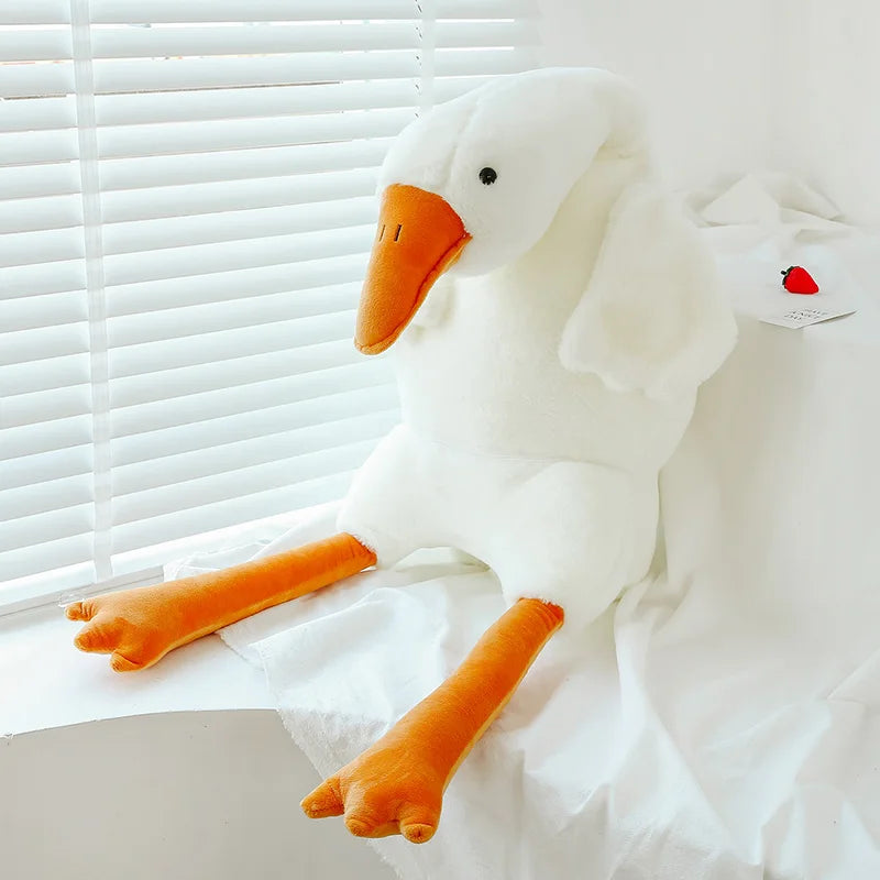 Grote Witte Gans Knuffel 50 of 190 cm
