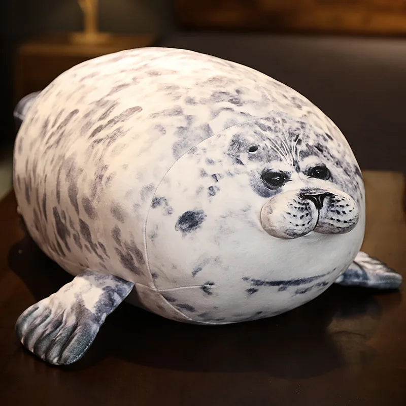 Zeehond Knuffelkussen 20 tot 80 cm | Blauw, Grijs of Wit