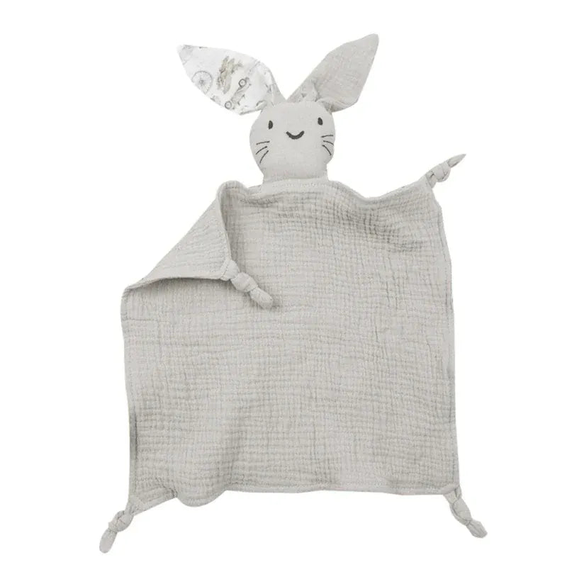 Katoenen Slabbet met Knuffelkonijn De Knuffel rabbit A14-30x30cm