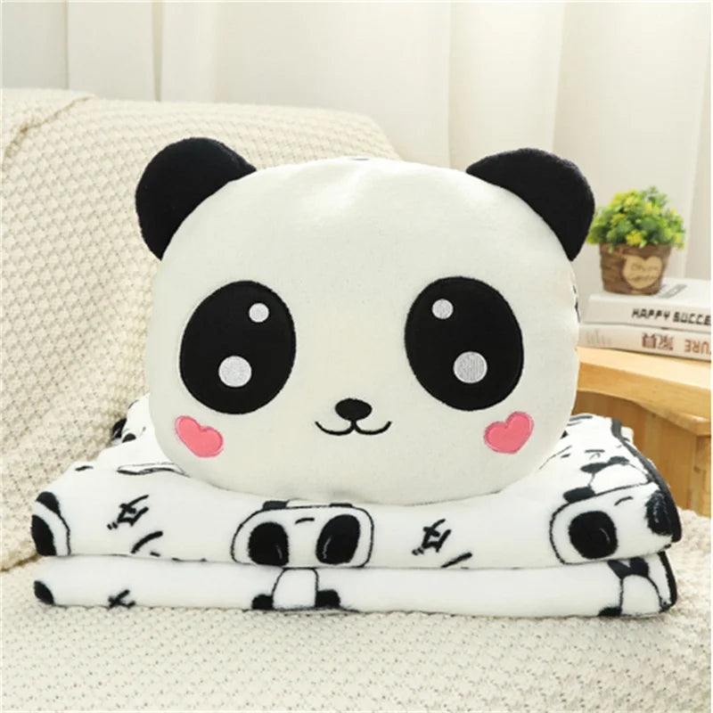 Panda Kussen met Deken