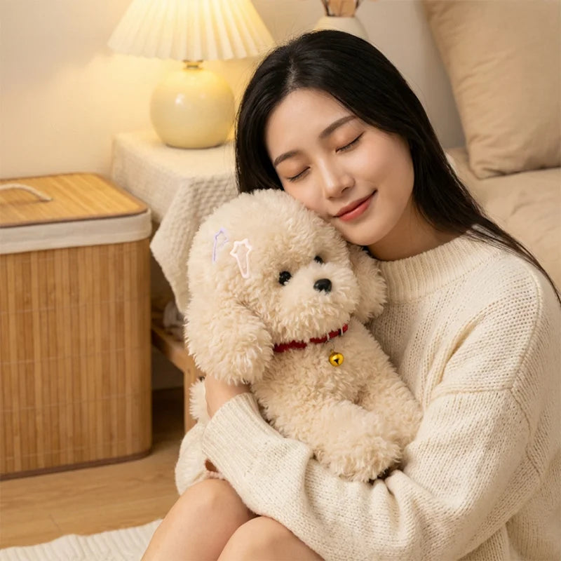 Krullende Teddy Hond Knuffel 30 tot 40 cm