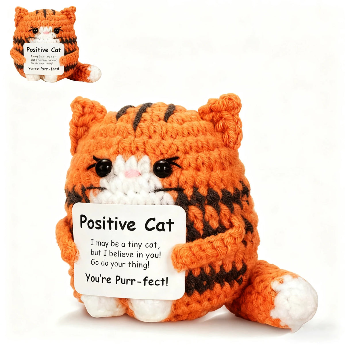 Gehaakte Mini Kat Knuffel | Positief Cadeautje in 6 Modellen