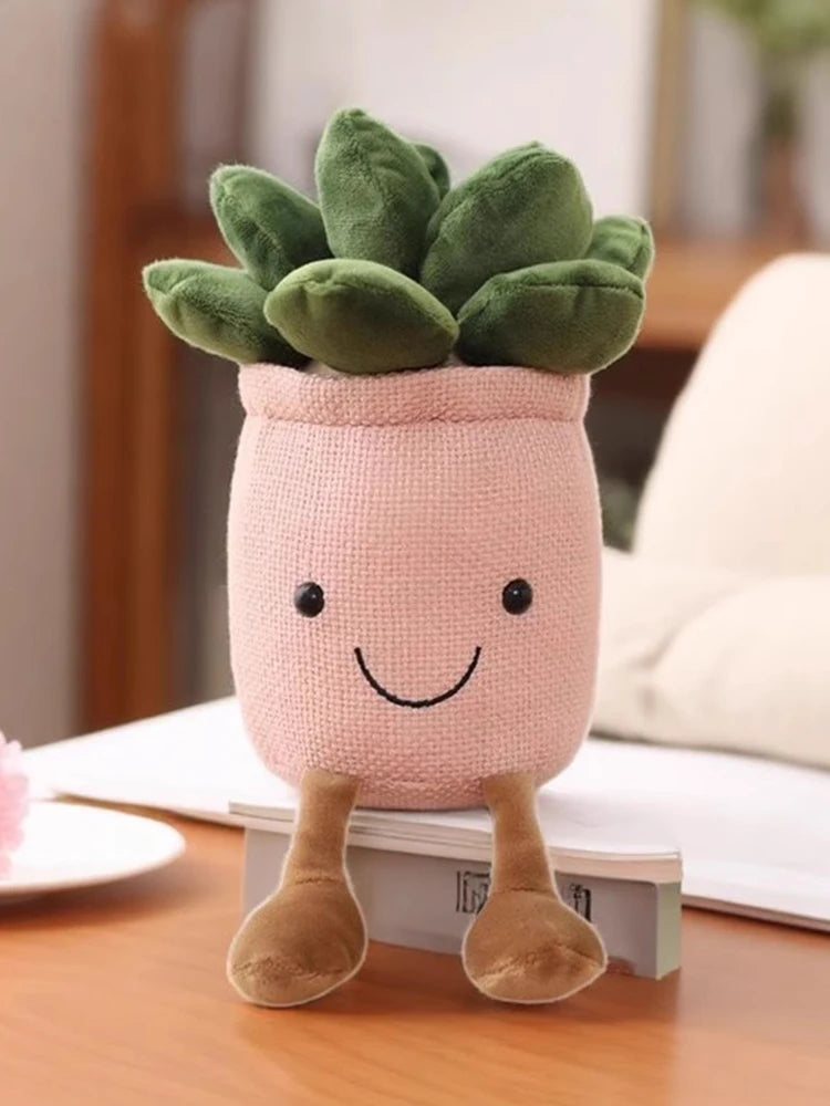 Vetplant Knuffel in Potje | Tulp of Cactus Pluche