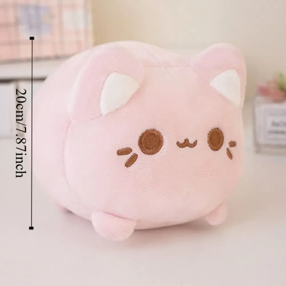 Ronde Kat Knuffel | Kawaii Poesje in 4 Kleuren De Knuffel
