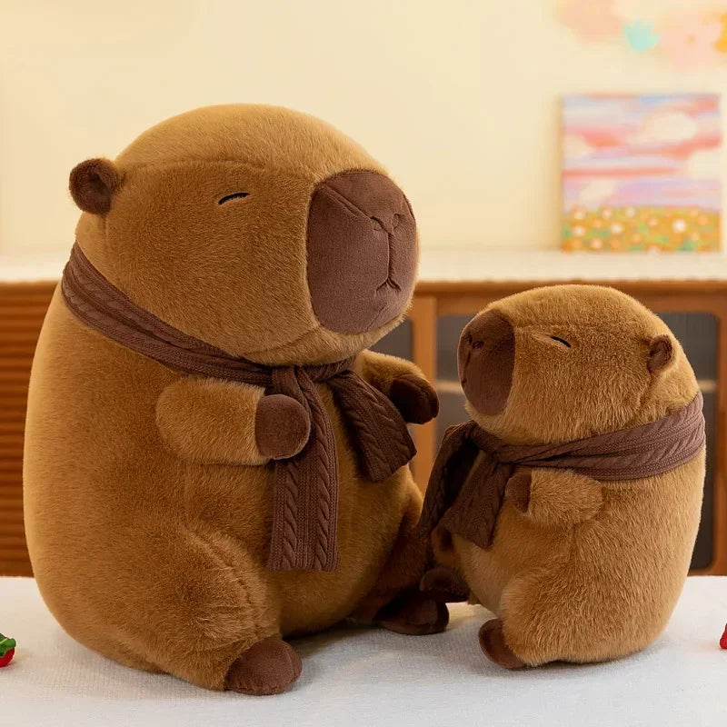 Capybara Knuffel met Sjaal 25 en 30 cm