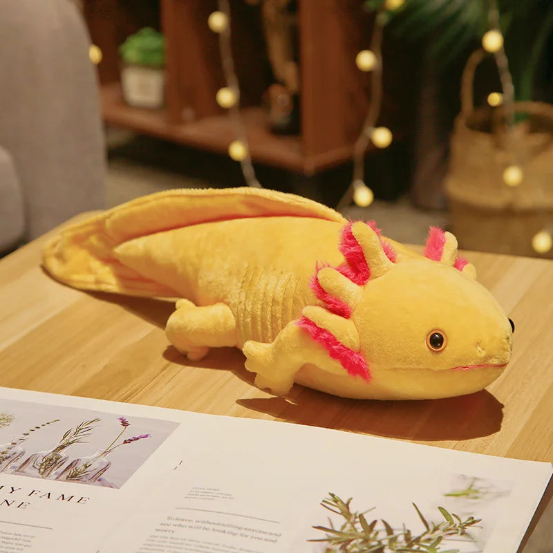 Axolotl Knuffelkussen 45 cm | Vier Kleuren