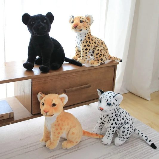 Realistische Leeuw en Panter Knuffel 23 tot 33 cm