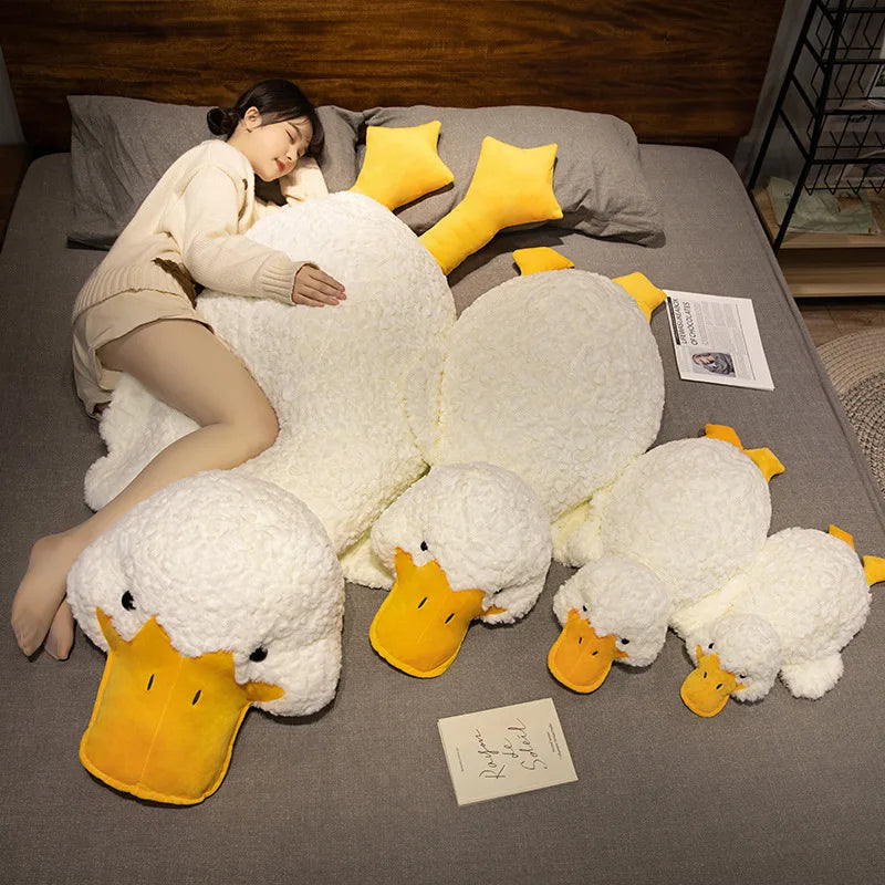 Witte Eend Knuffelkussen 55, 70 en 120 cm