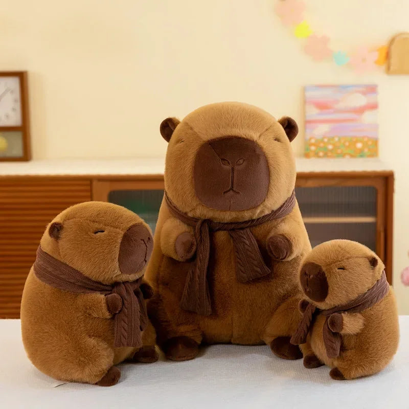 Capybara Knuffel met Sjaal 25 en 30 cm