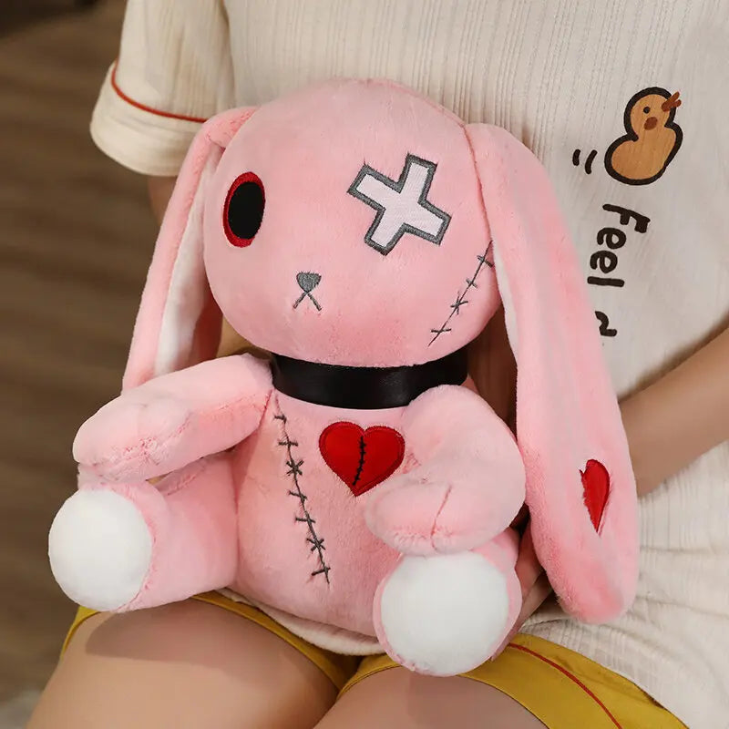 Gothic Konijn Knuffel 25 cm | Griezelig Schattig Halloween Konijn