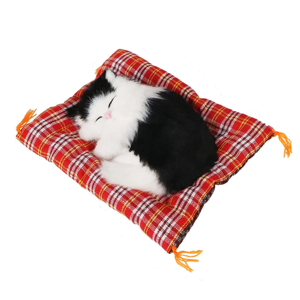 Slapend Kitten Knuffel | Realistisch Mini Katje in 4 Kleuren