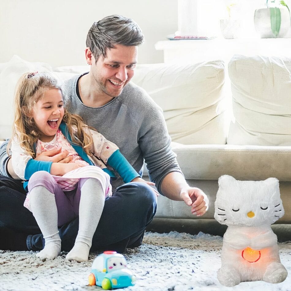 Ademend Knuffelkat Met Slaapliedje En Rustgevend Licht In Buik De Knuffel