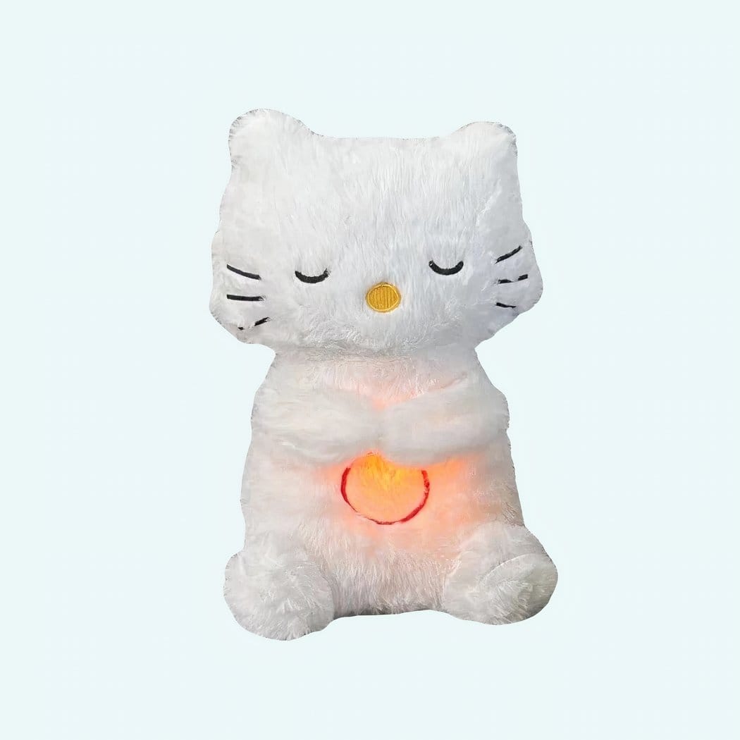 Ademend Knuffelkat Met Slaapliedje En Rustgevend Licht In Buik De Knuffel