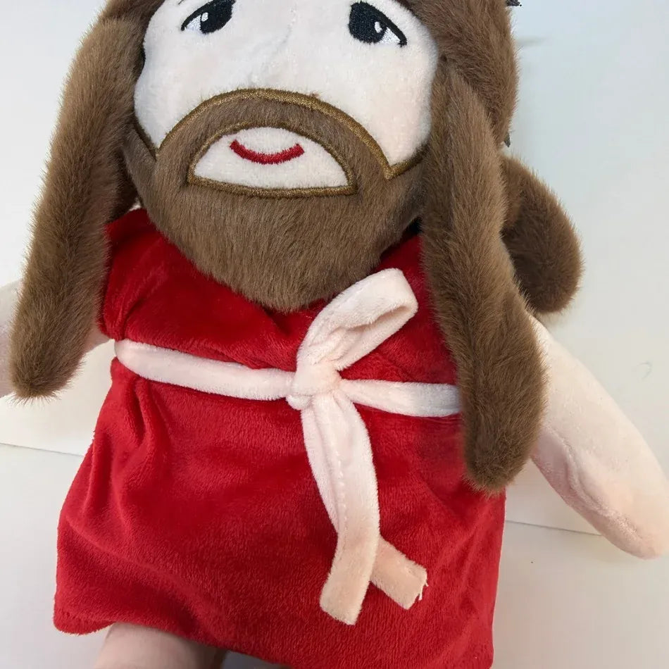 Ademende Jezus en Maria Knuffel | Slaapknuffel met Muziek en Licht De Knuffel
