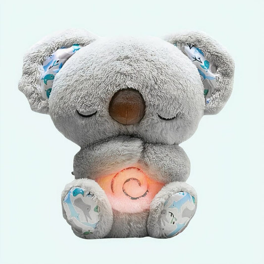 Ademende Koala Knuffel Met Slaapliedje Voor Rustige Slaap De Knuffel grijs