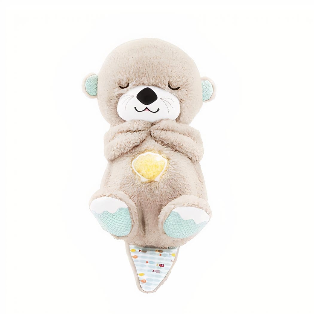 Ademende Otter Knuffel met Slaapliedje Zachte Pluche De Knuffel beige