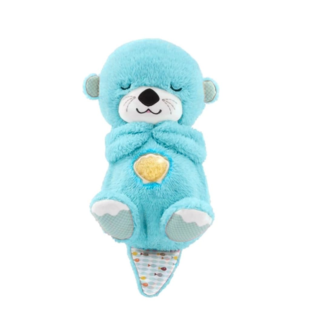 Ademende Otter Knuffel met Slaapliedje Zachte Pluche De Knuffel blauw