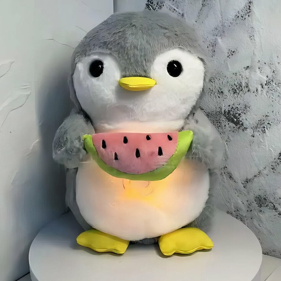 Ademende Pinguin Knuffel met Slaapliedjes Zachte Troostknuffel De Knuffel