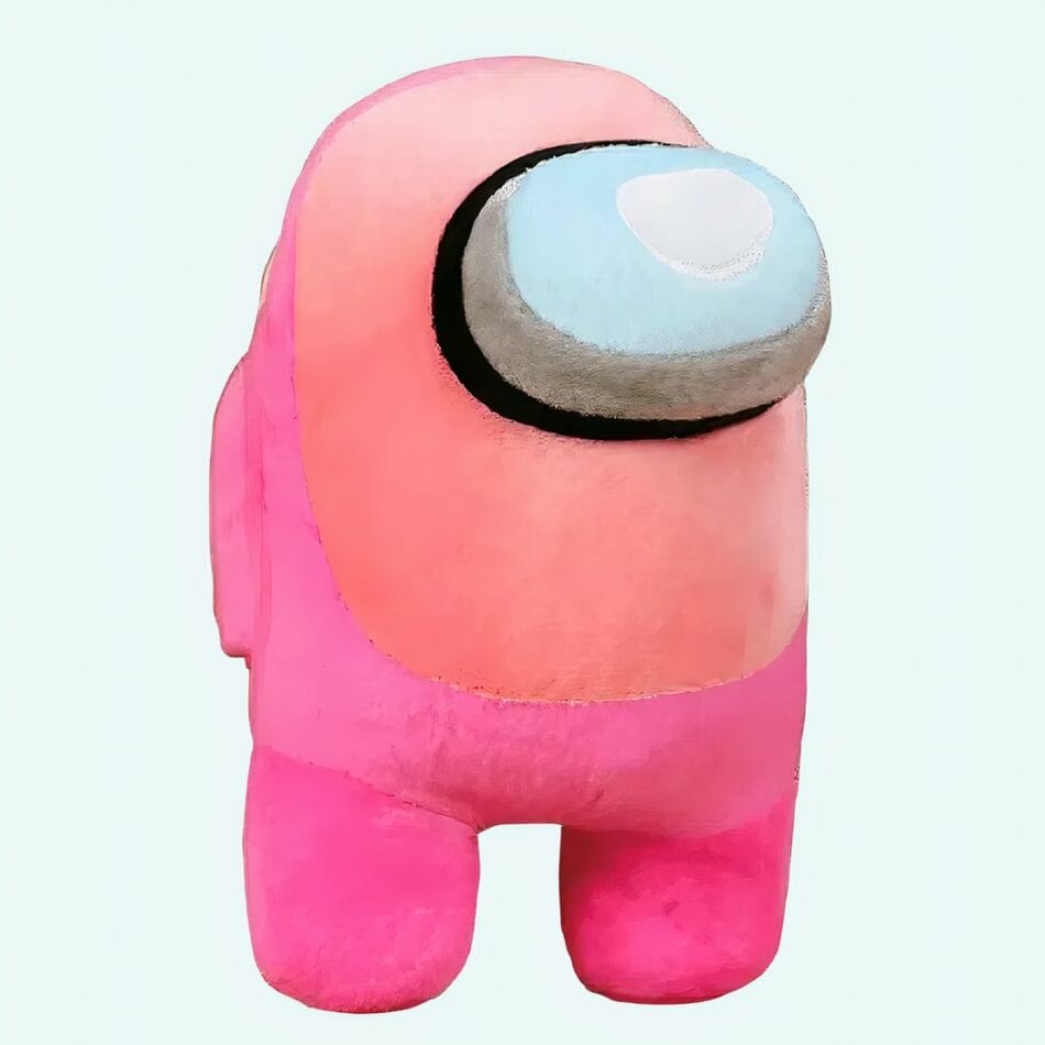 Among Us Knuffel Roze Saumon Zachte Uitdrukking De Knuffel