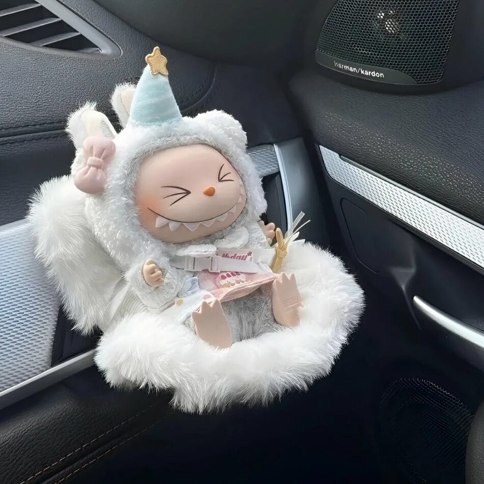 Autostoel Voor Knuffel Labubu Stijl Zachte Cocon Voor Reis De Knuffel