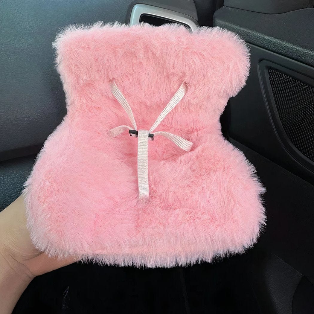 Autostoel Voor Knuffel Labubu Stijl Zachte Cocon Voor Reis De Knuffel roze