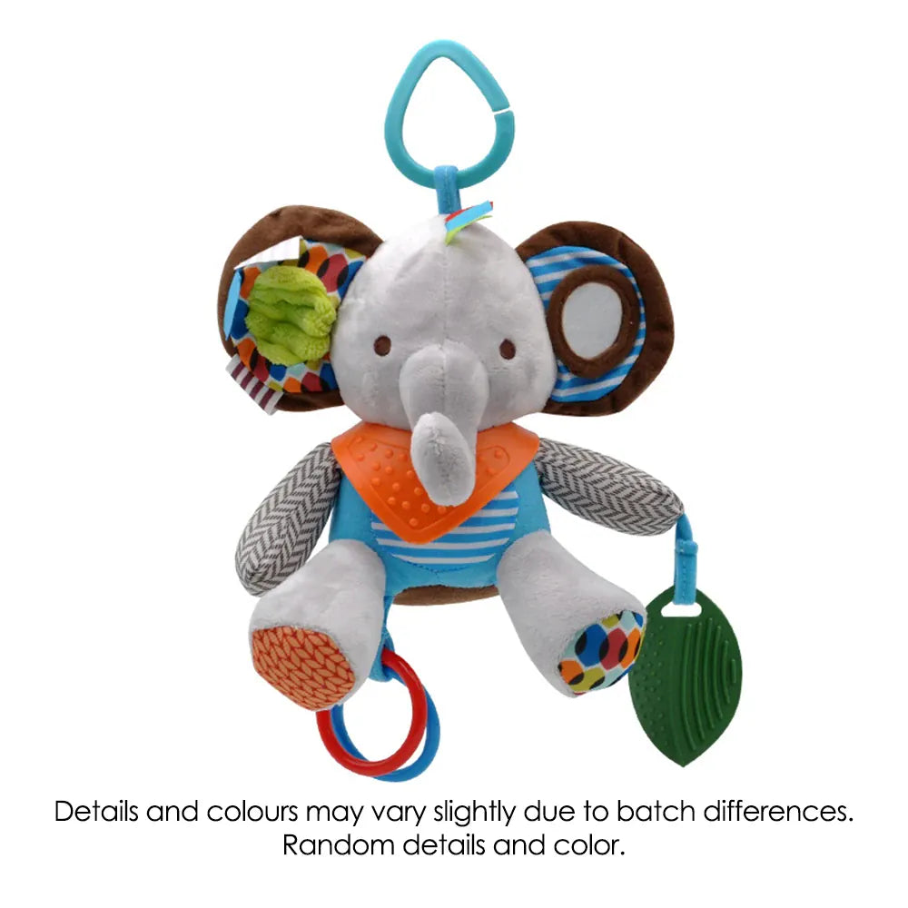 Baby Knuffel Kinderwagenhanger | Zachte Pluche Diertjes De Knuffel Olifant