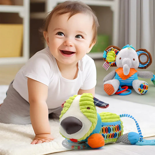 Baby Knuffel Kinderwagenhanger | Zachte Pluche Diertjes De Knuffel