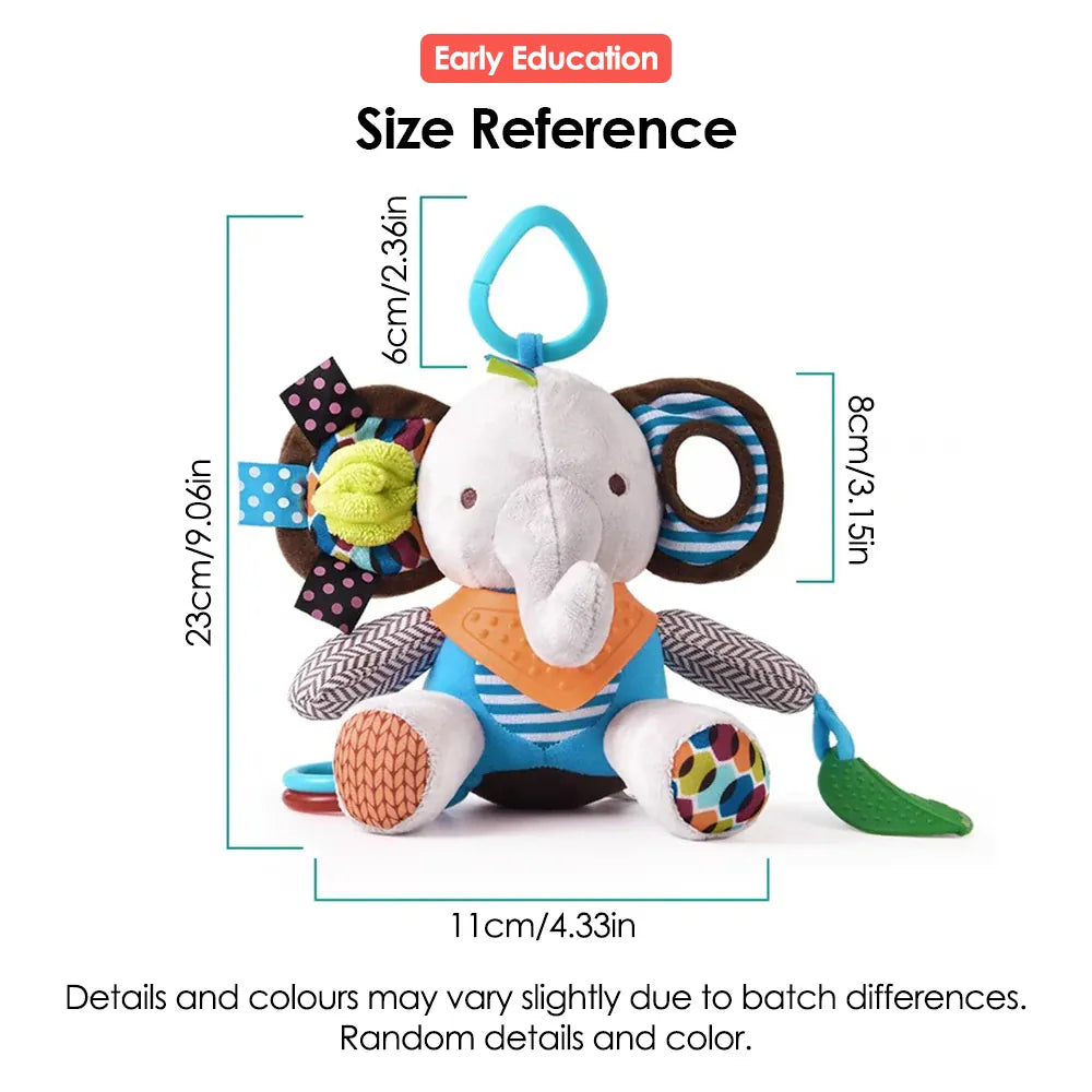 Baby Knuffel Kinderwagenhanger | Zachte Pluche Diertjes De Knuffel