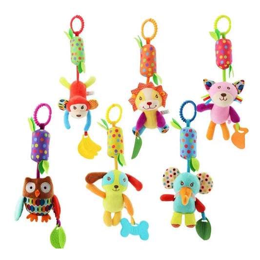 Baby Rammelaar Knuffel | Pluche Hangend Dieren Speeltje De Knuffel