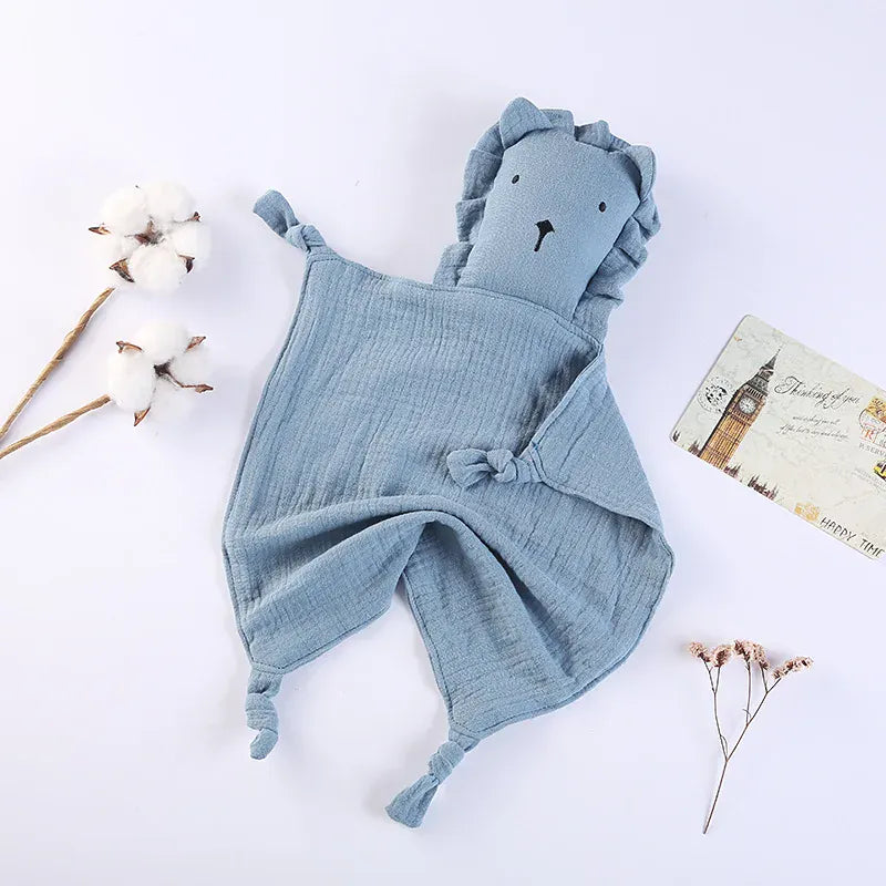 Baby slabbetje 30x30 Leeuw De Knuffel Blue
