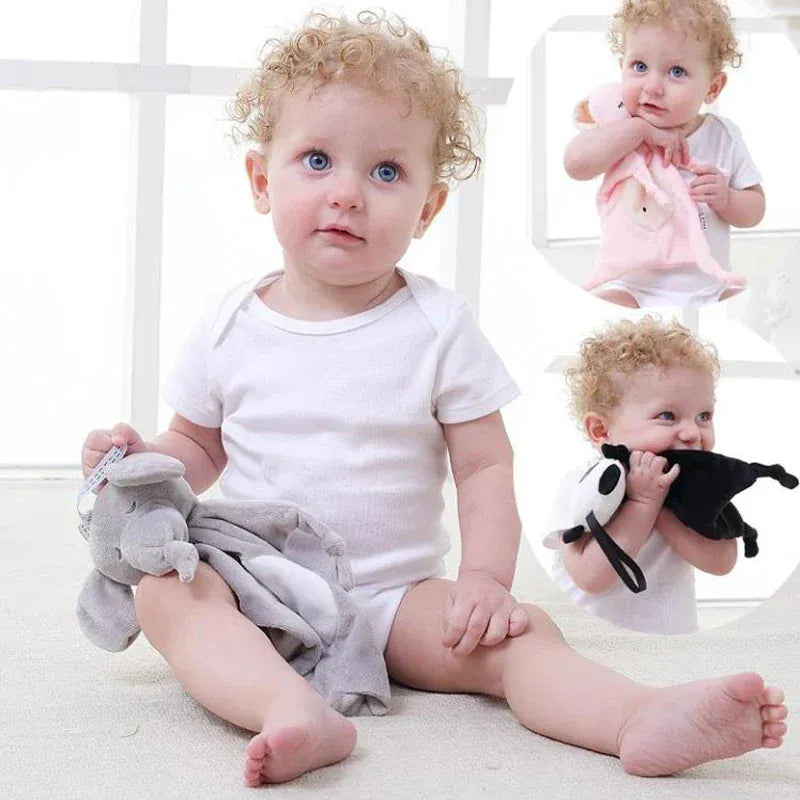 Babydoek Met Konijn Knuffel De Knuffel Elephant 26x26cm