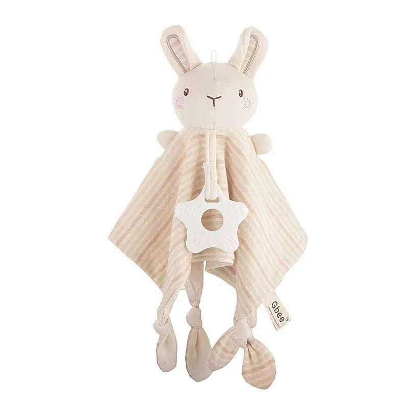 Babyhanddoek Met Knuffel Konijn De Knuffel XL31104 20x16cm