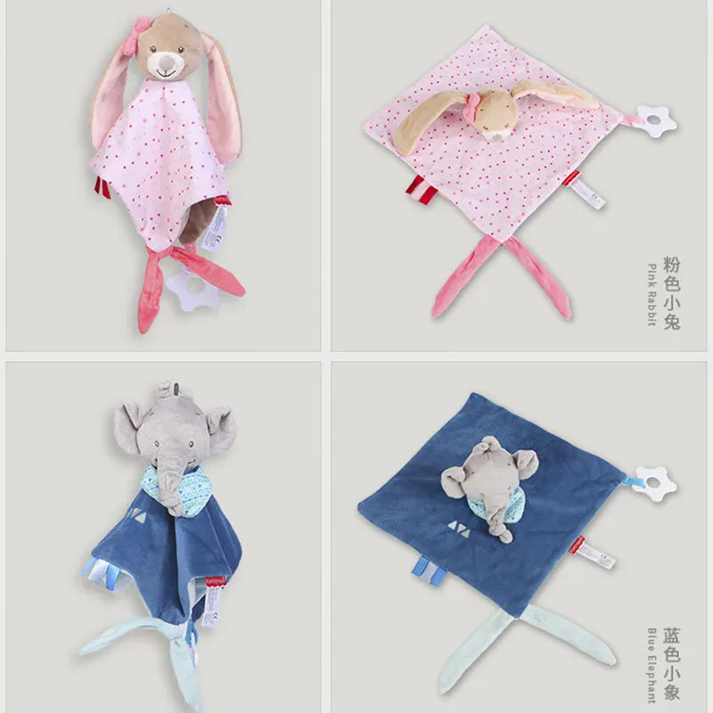 Babyhanddoek Met Knuffel Konijn De Knuffel XL31104 20x16cm