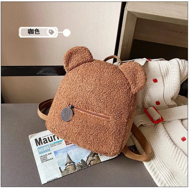Beer Knuffel Rugzak | Pluche Kinderrugzak Teddybeer De Knuffel Bruin